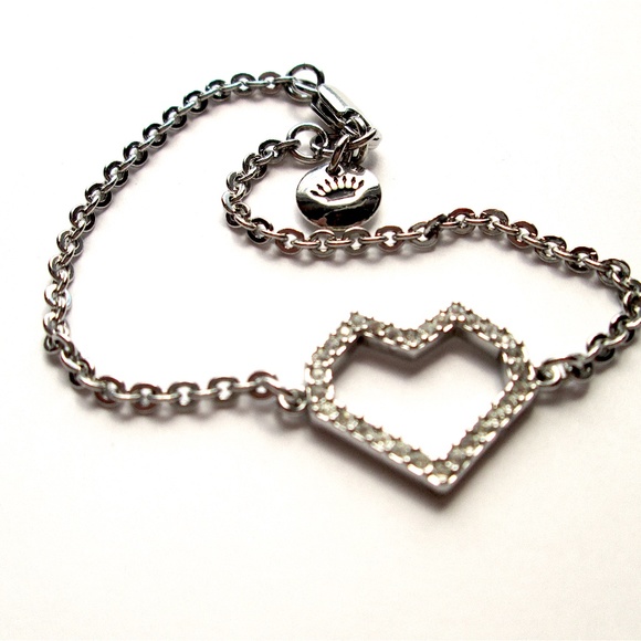 💟 Juicy Couture Pixel Open Heart Chain Bracelet - Picture 5 of 11